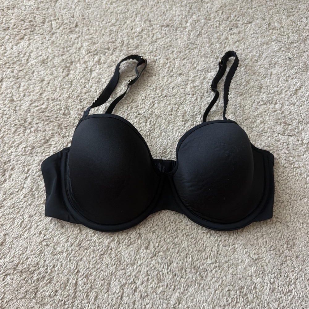 ThirdLove 24/7 Classic T-Shirt Bra Underwire Black  32D1/2